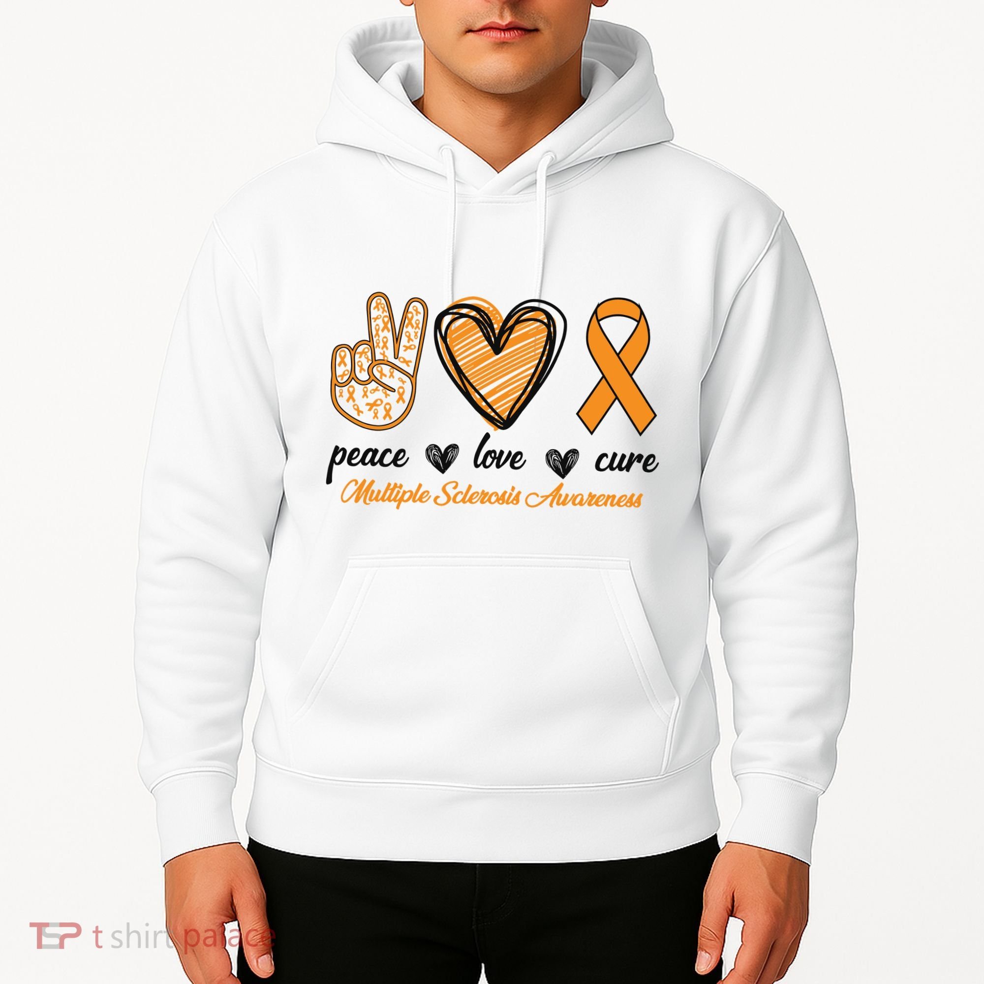 Peace Love Cure Multiple Sclerosis Hoodie