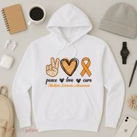 Peace Love Cure Multiple Sclerosis Hoodie thumb 3