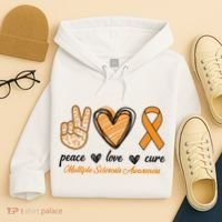 Peace Love Cure Multiple Sclerosis Hoodie thumb 4