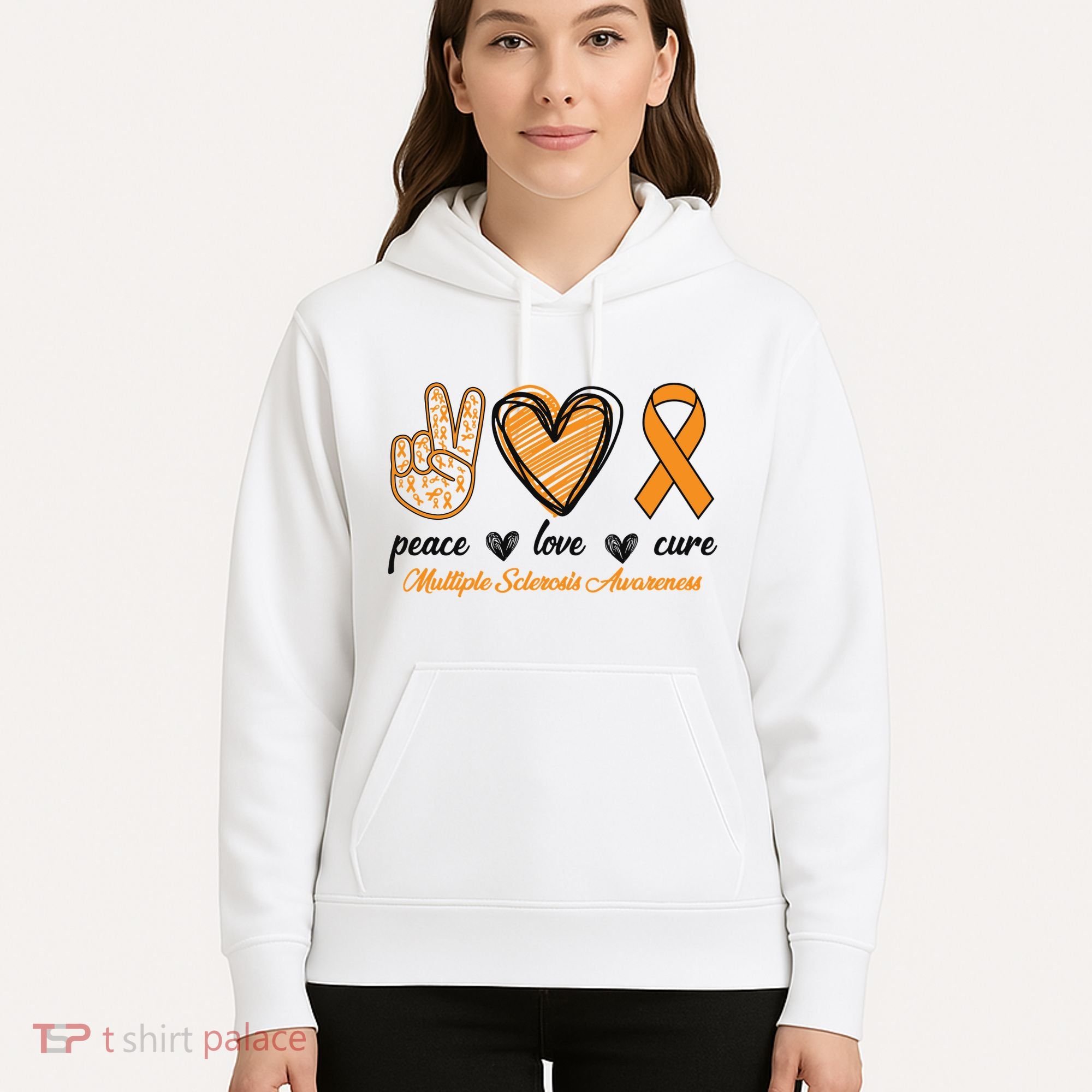 Peace Love Cure Multiple Sclerosis Hoodie