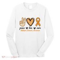 Peace Love Cure Multiple Sclerosis Long Sleeve Shirt thumb 0