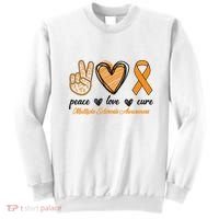 Peace Love Cure Multiple Sclerosis Sweatshirt thumb 0