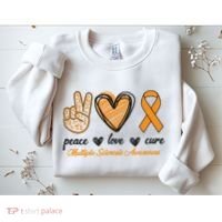 Peace Love Cure Multiple Sclerosis Sweatshirt thumb 2