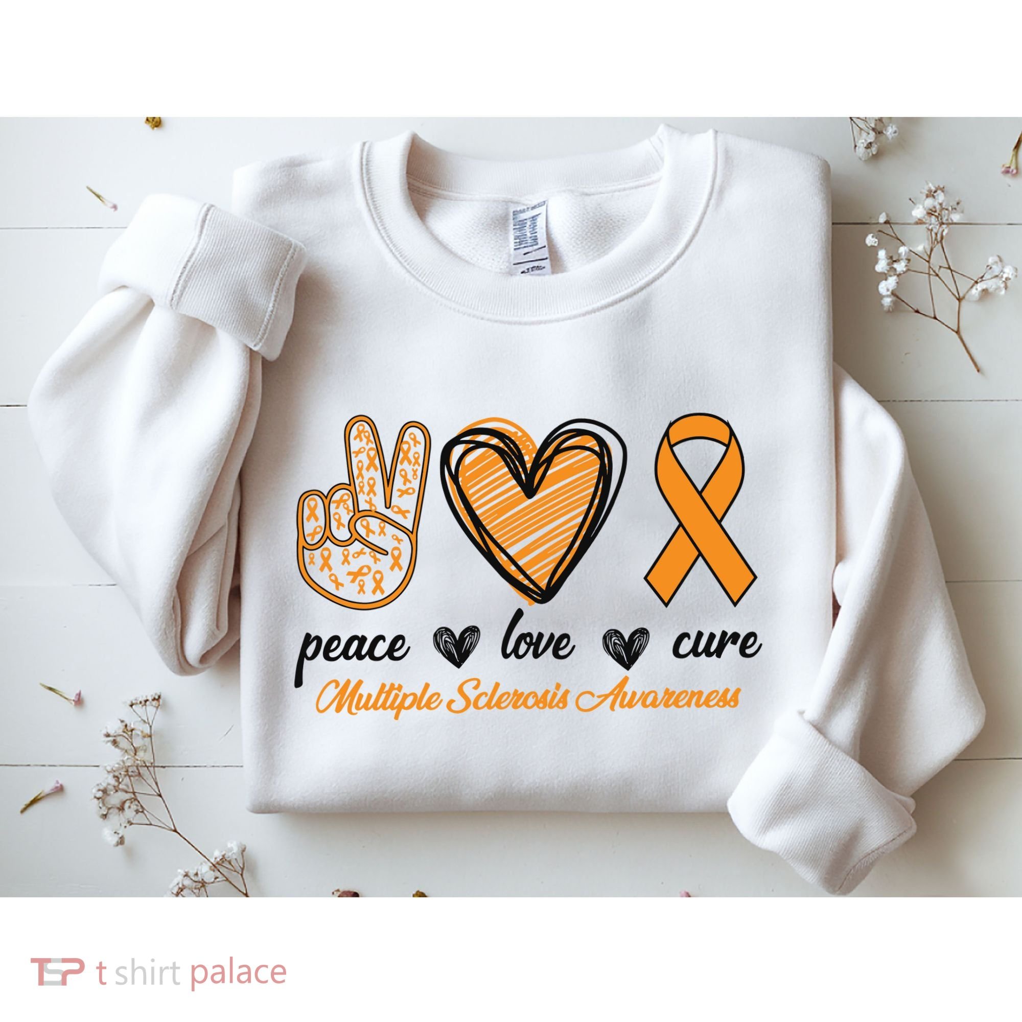 Peace Love Cure Multiple Sclerosis Sweatshirt