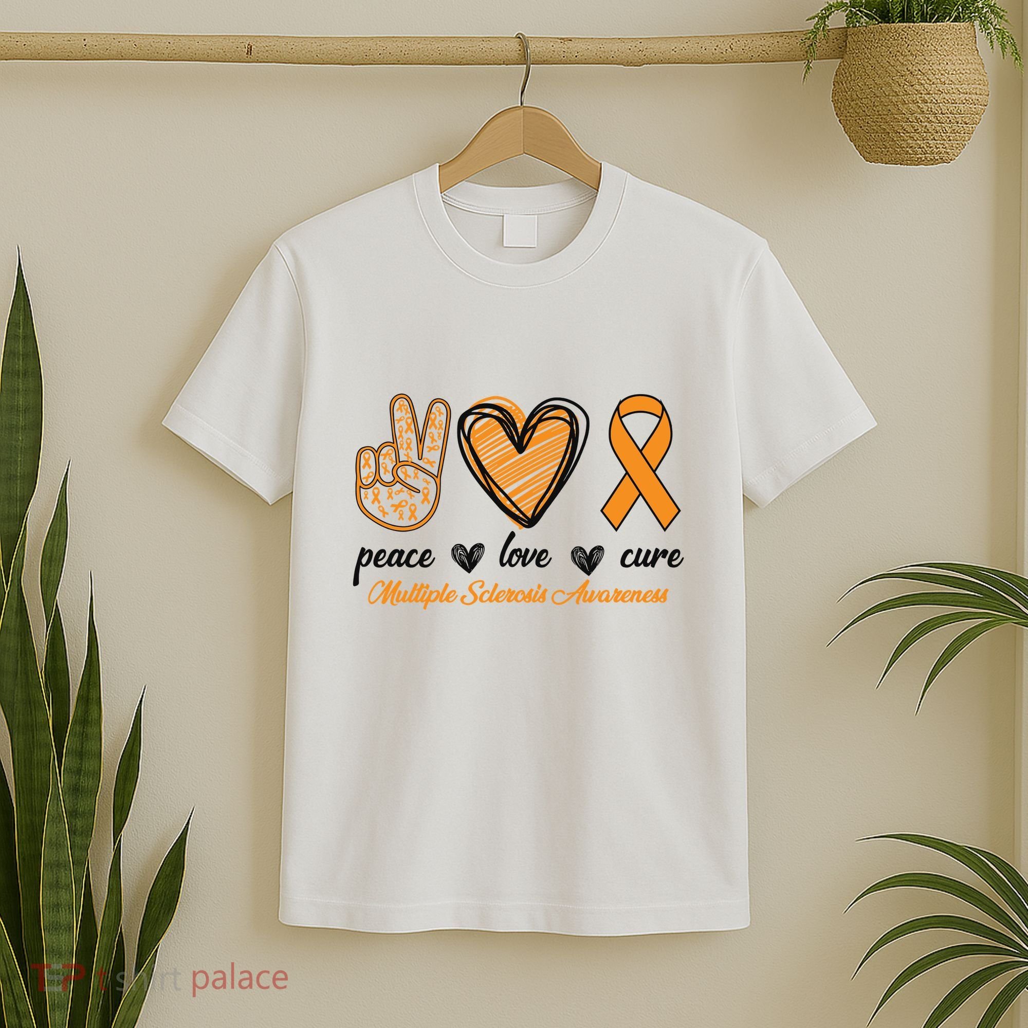 Peace Love Cure Multiple Sclerosis T-Shirt