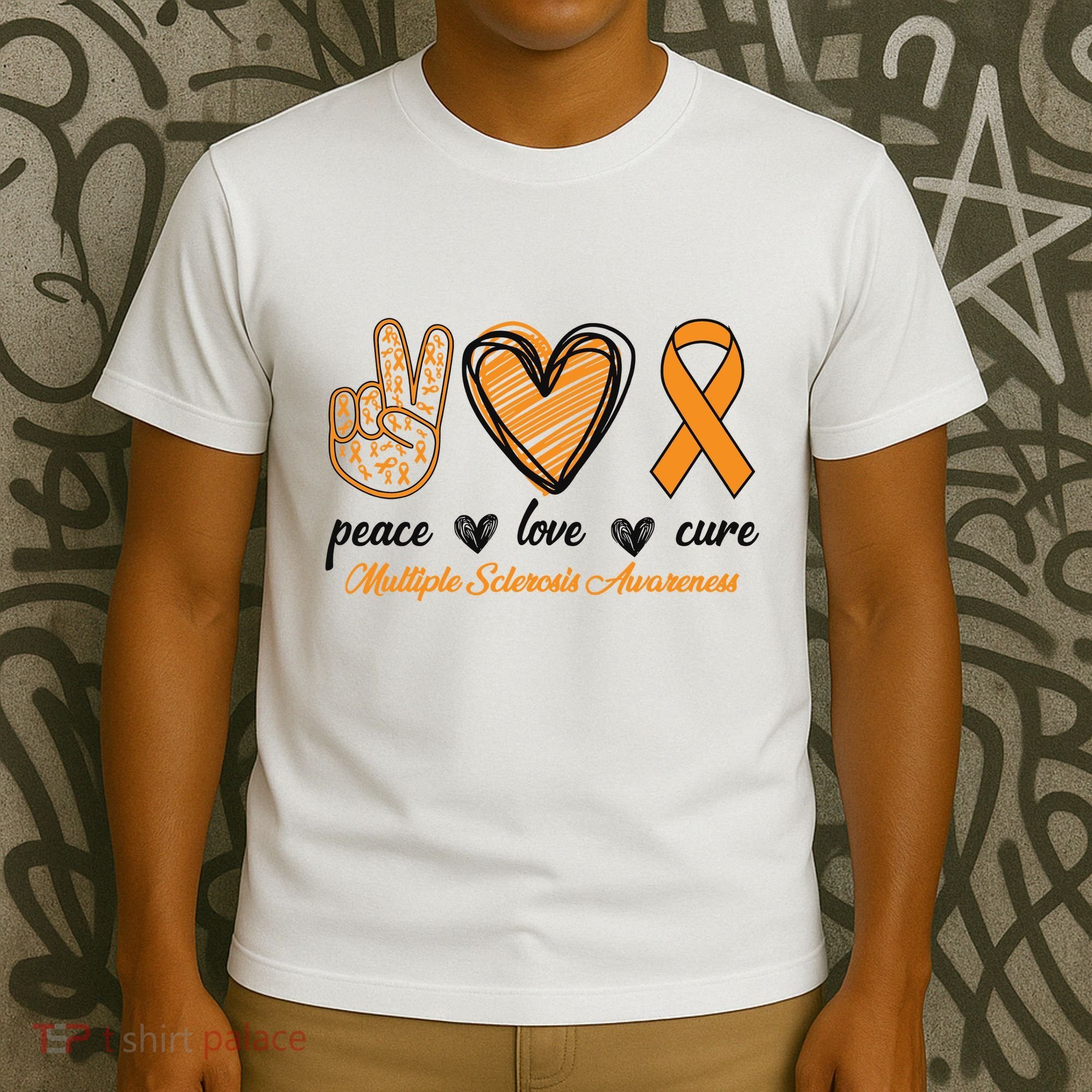 Peace Love Cure Multiple Sclerosis T-Shirt
