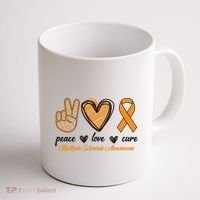 Peace Love Cure Multiple Sclerosis Coffee Mug thumb 1