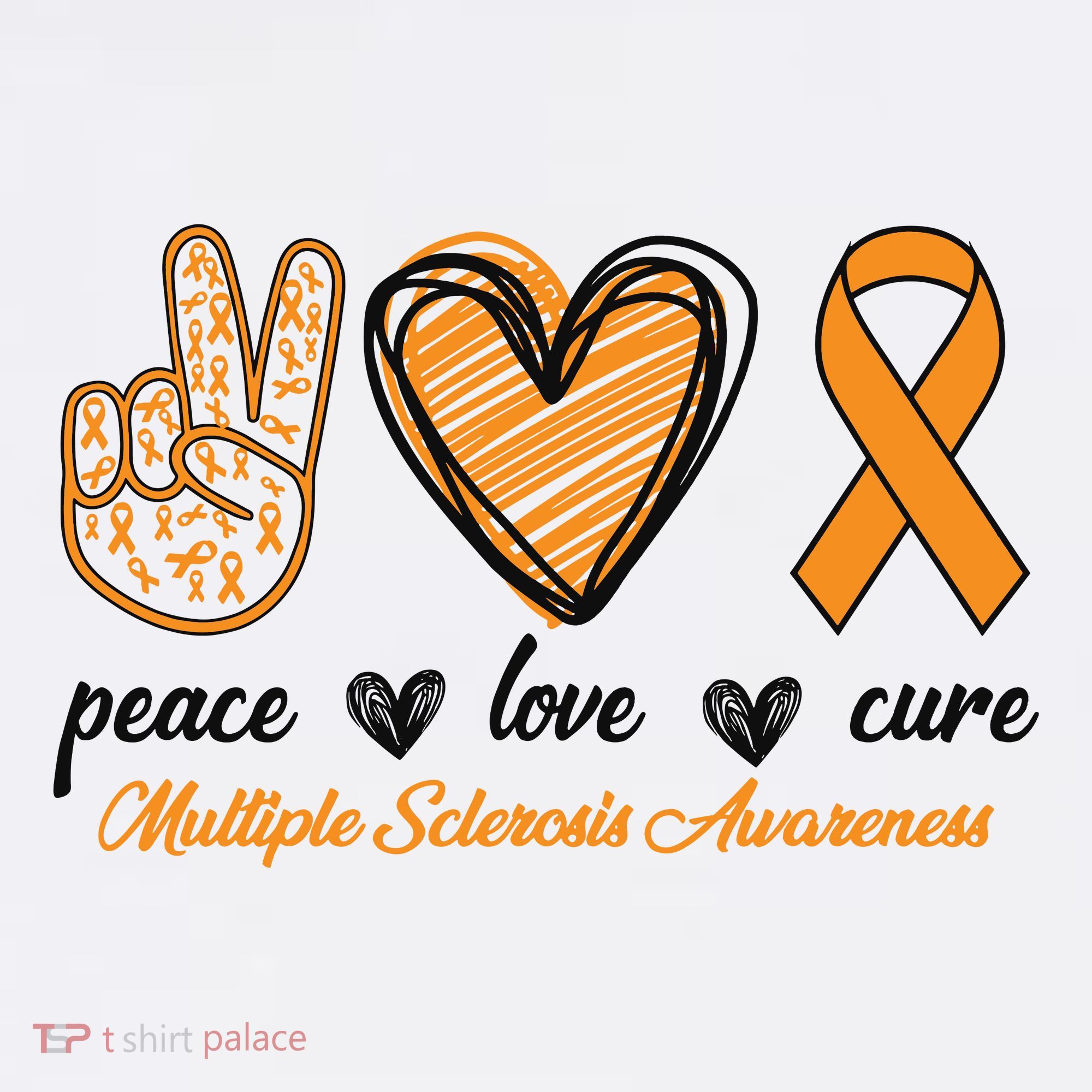 Peace Love Cure Multiple Sclerosis Polo