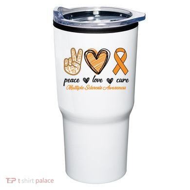 Peace Love Cure Multiple Sclerosis Tumbler