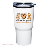 Peace Love Cure Multiple Sclerosis Tumbler thumb 0
