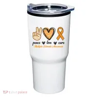 Peace Love Cure Multiple Sclerosis Tumbler thumb 0
