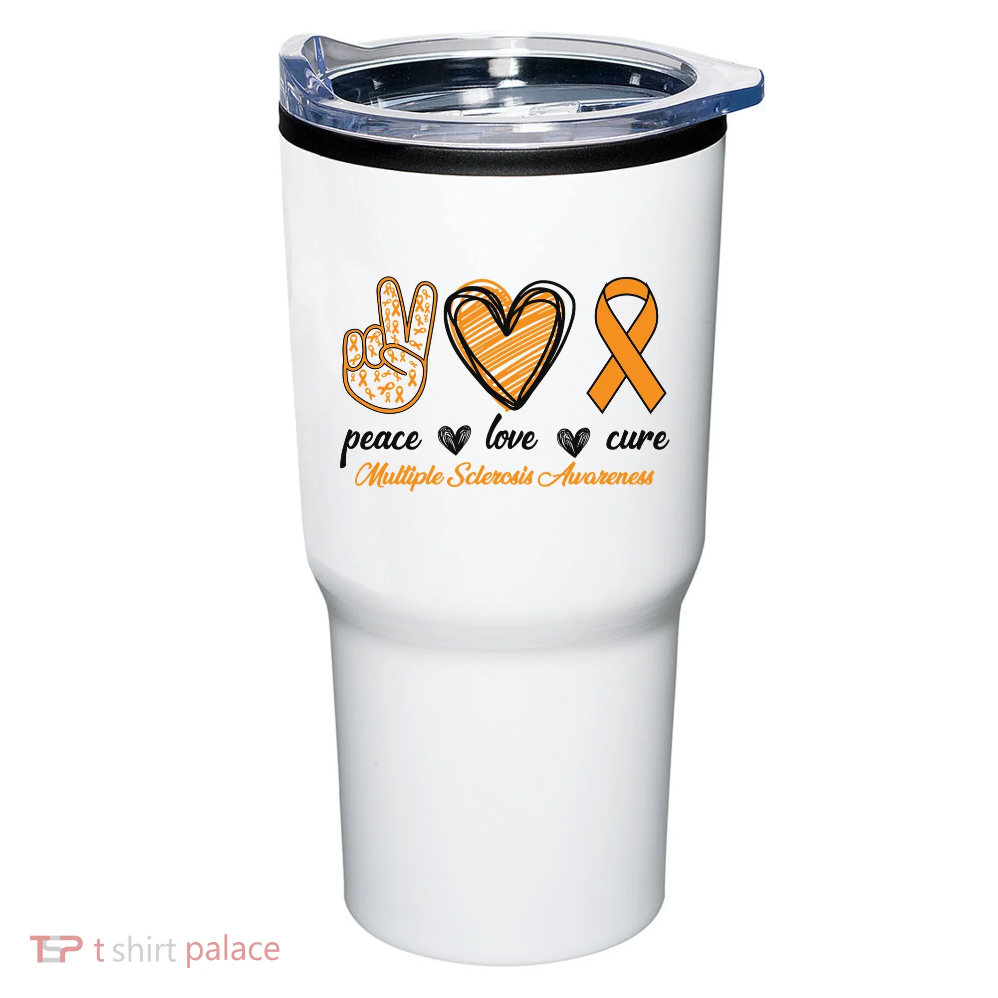 Peace Love Cure Multiple Sclerosis Tumbler