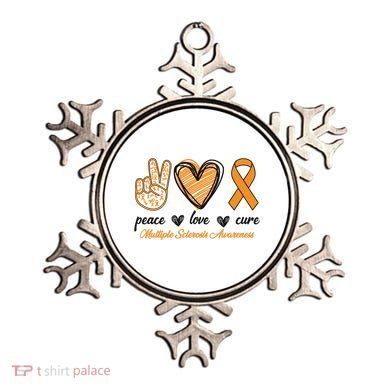 Peace Love Cure Multiple Sclerosis Ornament