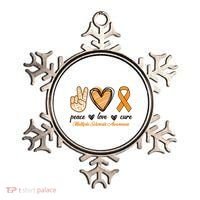 Peace Love Cure Multiple Sclerosis Ornament thumb 0
