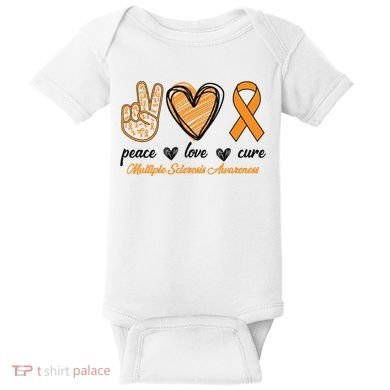 Peace Love Cure Multiple Sclerosis Baby Bodysuit