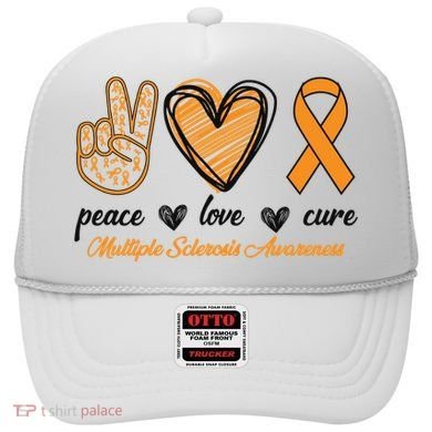 Peace Love Cure Multiple Sclerosis Hat