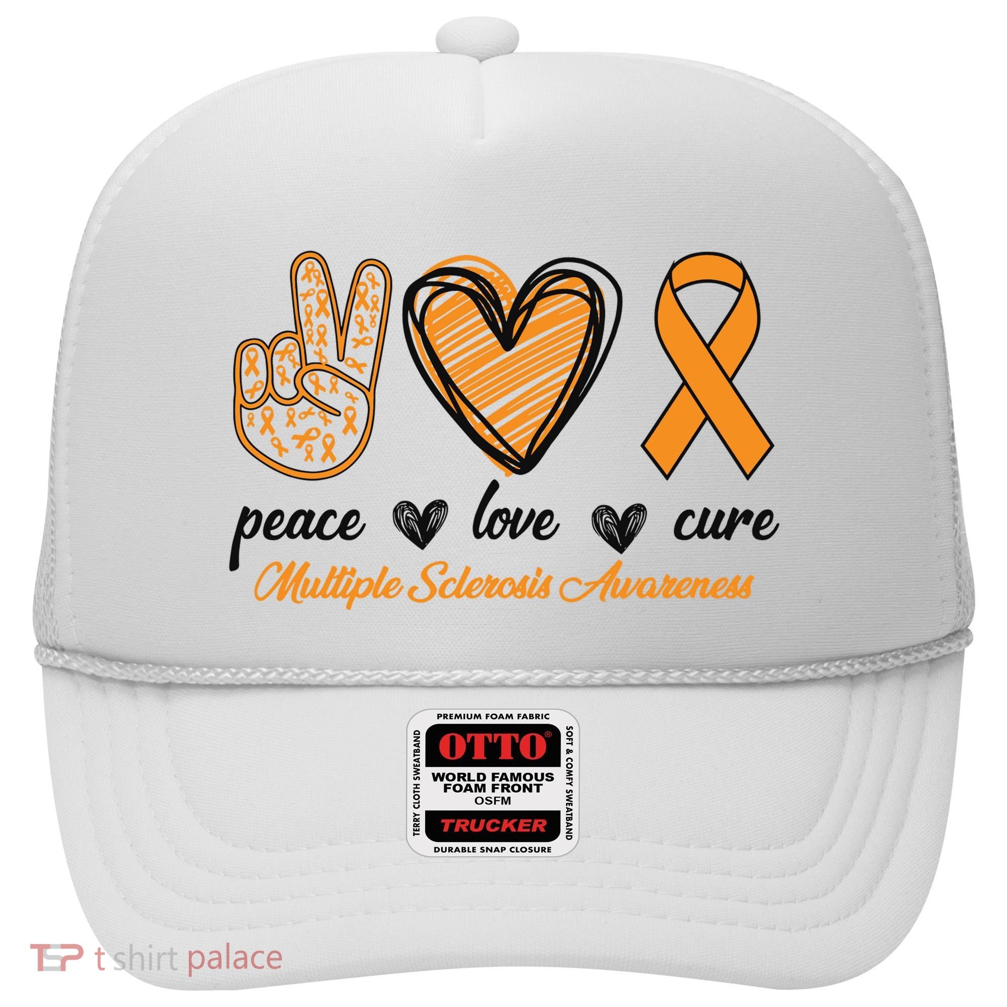 Peace Love Cure Multiple Sclerosis Hat