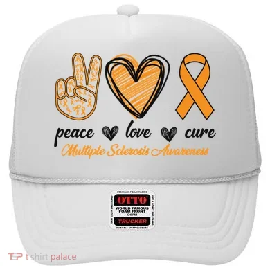 Peace Love Cure Multiple Sclerosis Hat