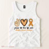 Peace Love Cure Multiple Sclerosis Tank Top thumb 2