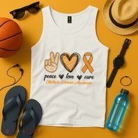 Peace Love Cure Multiple Sclerosis Tank Top thumb 4