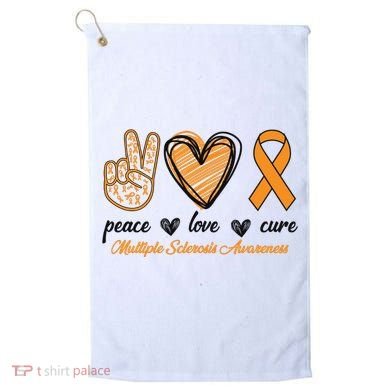 Peace Love Cure Multiple Sclerosis Golf Towel
