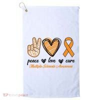 Peace Love Cure Multiple Sclerosis Golf Towel thumb 0