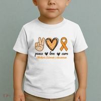 Peace Love Cure Multiple Sclerosis Toddler T-Shirt thumb 2