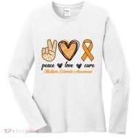 Peace Love Cure Multiple Sclerosis Women's Long Sleeve Shirt thumb 0