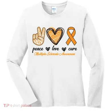 Peace Love Cure Multiple Sclerosis Women's Long Sleeve Shirt