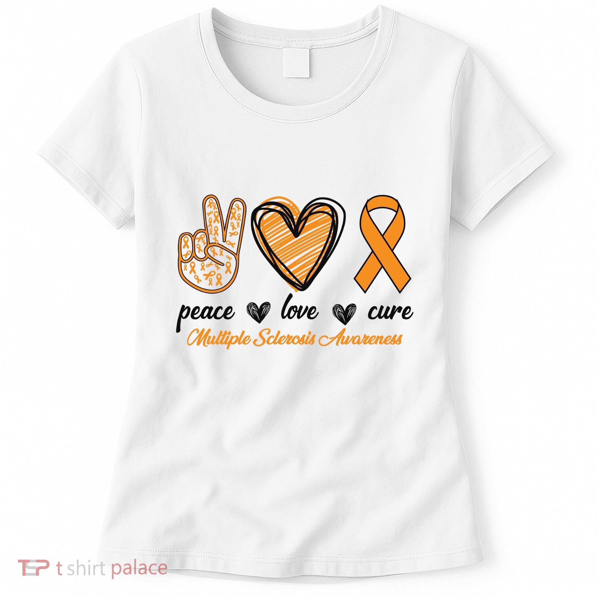 Peace Love Cure Multiple Sclerosis Women's T-Shirt