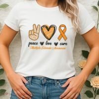 Peace Love Cure Multiple Sclerosis Women's T-Shirt thumb 2