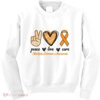 Peace Love Cure Multiple Sclerosis Kids Sweatshirt thumb 0