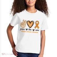 Peace Love Cure Multiple Sclerosis Kids T-Shirt thumb 2
