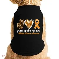 Peace Love Cure Multiple Sclerosis Doggie Tank thumb 0