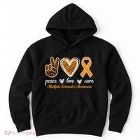 Peace Love Cure Multiple Sclerosis Hoodie thumb 0