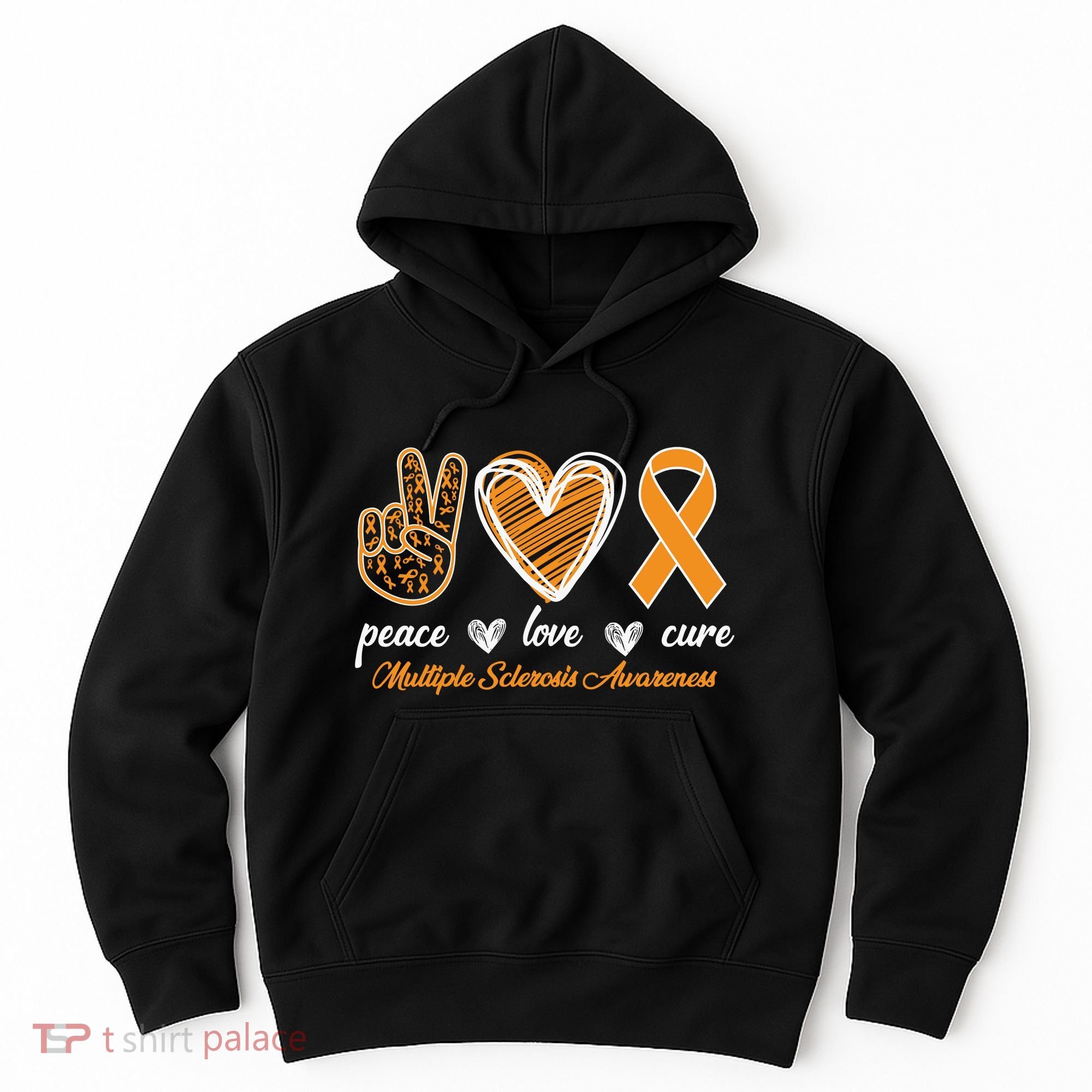 Peace Love Cure Multiple Sclerosis Hoodie