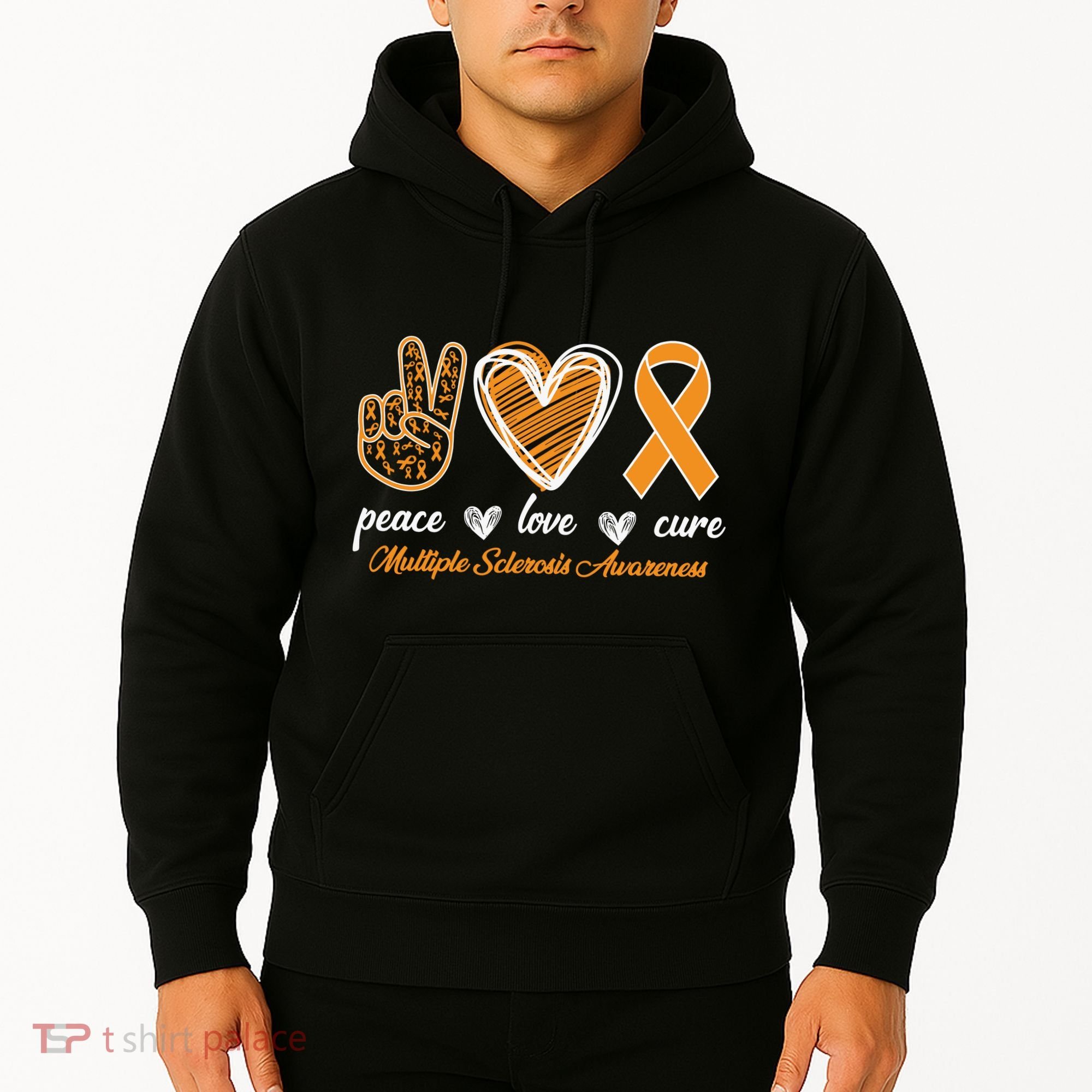 Peace Love Cure Multiple Sclerosis Hoodie