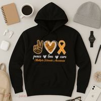 Peace Love Cure Multiple Sclerosis Hoodie thumb 3