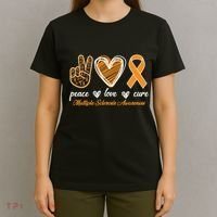 Peace Love Cure Multiple Sclerosis T-Shirt thumb 4