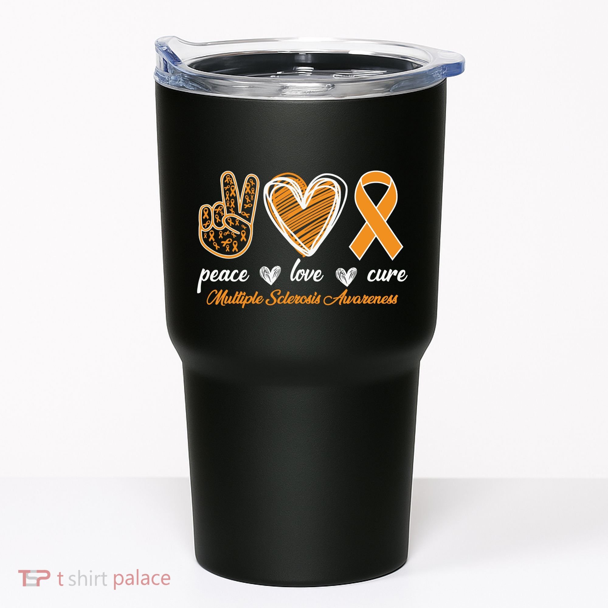 Peace Love Cure Multiple Sclerosis Tumbler