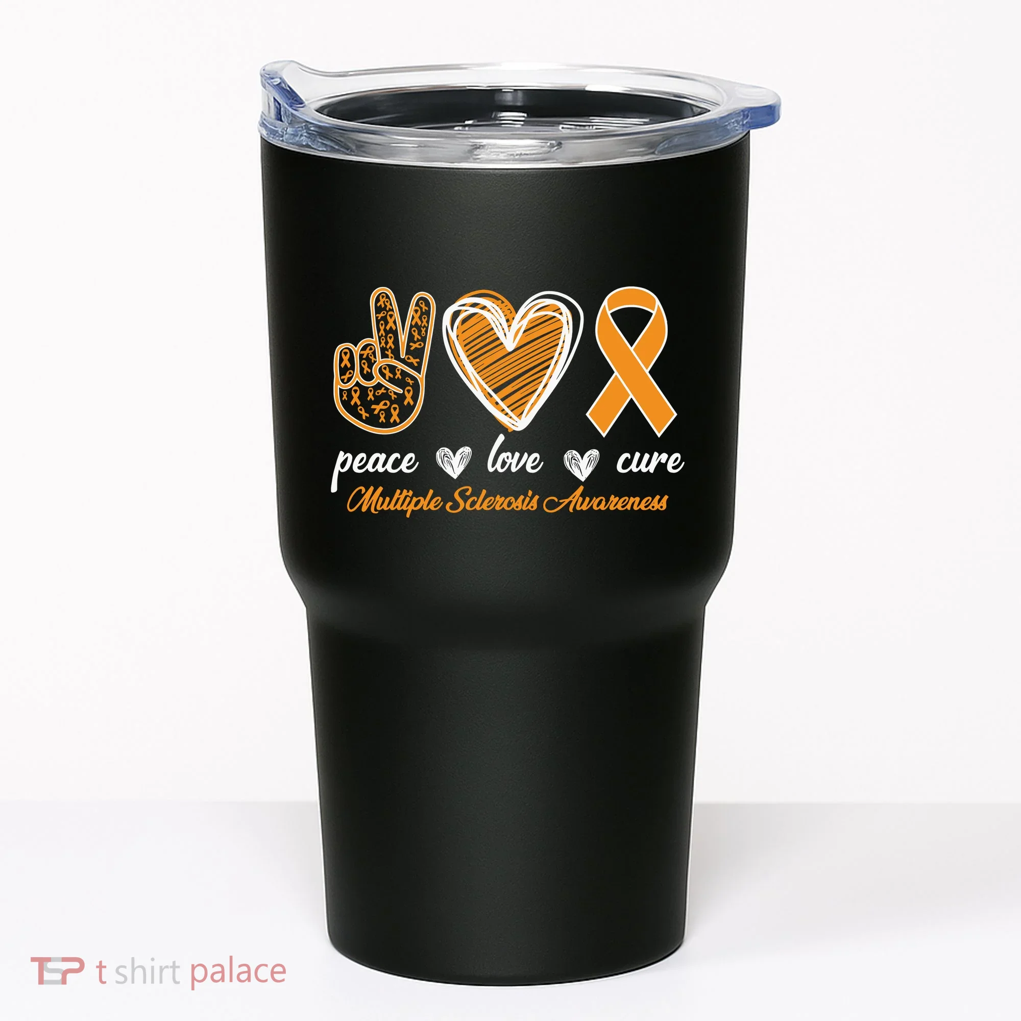 Peace Love Cure Multiple Sclerosis Tumbler