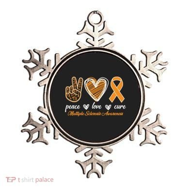 Peace Love Cure Multiple Sclerosis Ornament