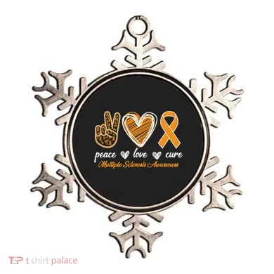 Peace Love Cure Multiple Sclerosis Ornament