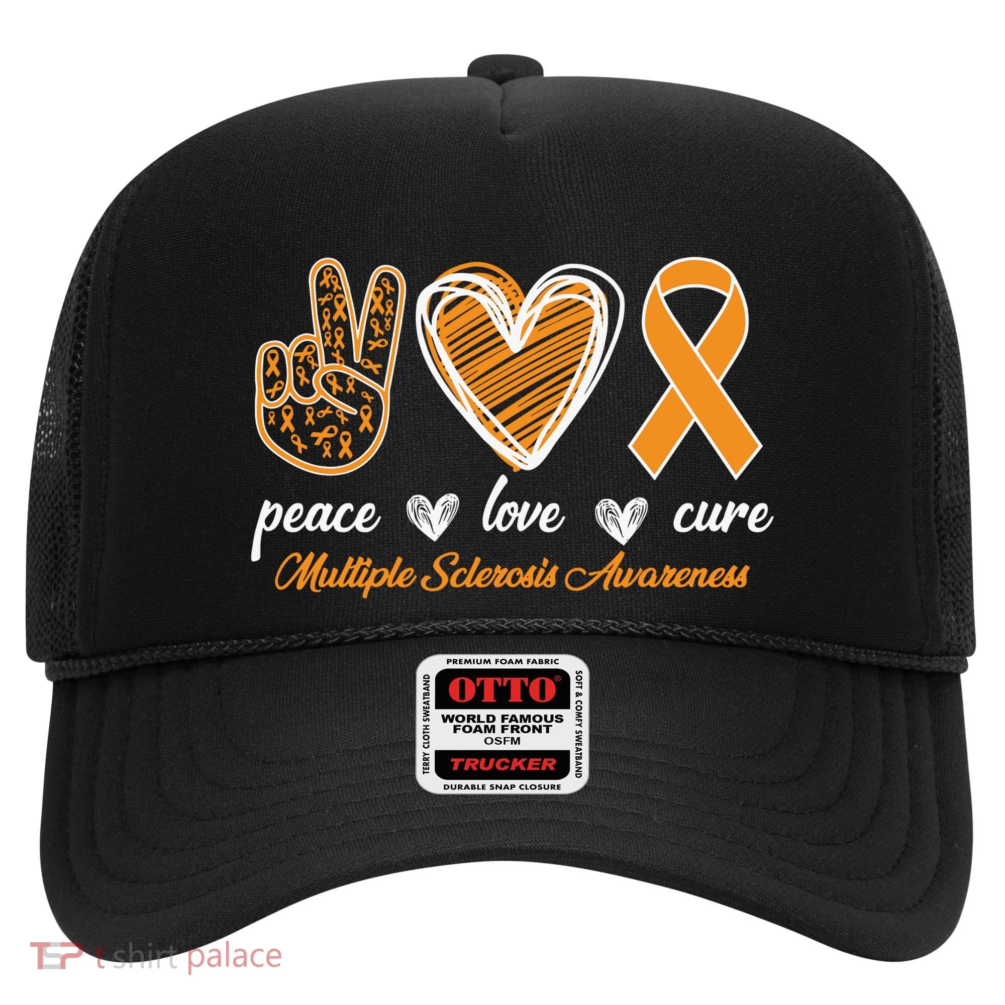 Peace Love Cure Multiple Sclerosis Hat
