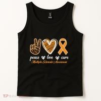 Peace Love Cure Multiple Sclerosis Tank Top thumb 2