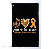 Peace Love Cure Multiple Sclerosis Golf Towel thumb 0