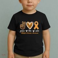 Peace Love Cure Multiple Sclerosis Toddler T-Shirt thumb 2