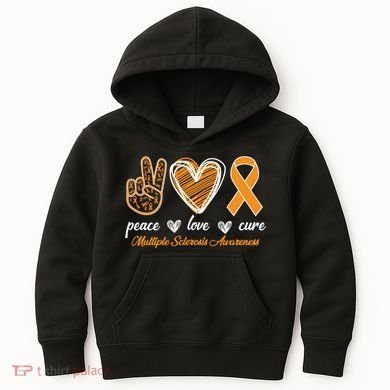 Peace Love Cure Multiple Sclerosis Kids Hoodie