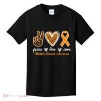 Peace Love Cure Multiple Sclerosis Kids T-Shirt thumb 0