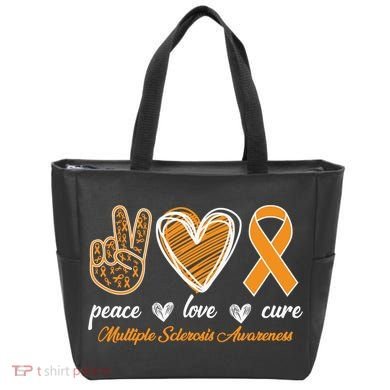 Peace Love Cure Multiple Sclerosis Tote Bag